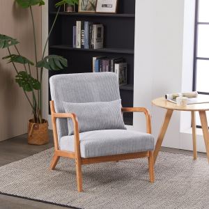 Fauteuil accent mi-siècle moderne gris foncé