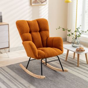 Chaise berçante teddy nursery salon caramel