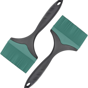 2 pinceaux silicone gril extra-larges vert 3.95po résistant chaleur