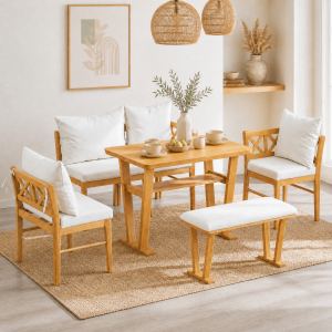 Banquette cuisine bois ferme 6 places