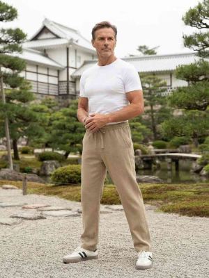 Pantalon casual tendance homme, long, droit, velours côtelé, ajusté, anti-froissure