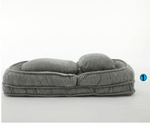 Lit chien humain sofa 5 positions gris design compact