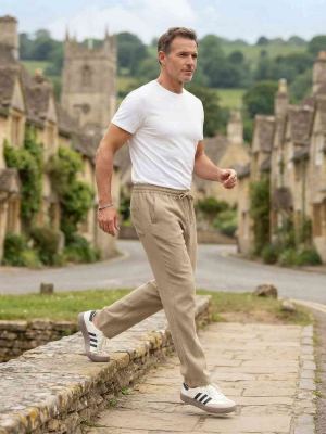 Pantalon casual homme tendance, jambes longues, corduroy, 9 po