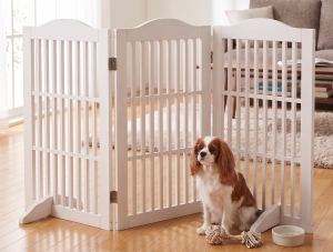 Barrière chien bois pliable 30" 3 panneaux