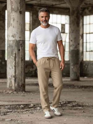 Pantalon casual homme tendance, jambes longues, corduroy, 9 po
