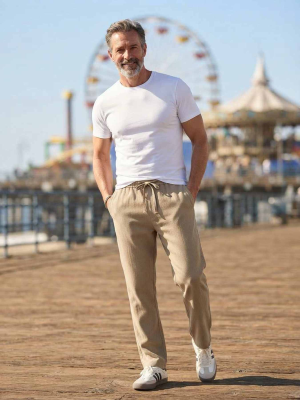 Pantalon casual tendance homme, long, droit, velours côtelé, ajusté, anti-froissure