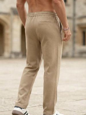 Pantalon casual homme tendance, droit, velours côtelé, ajusté, 9 po