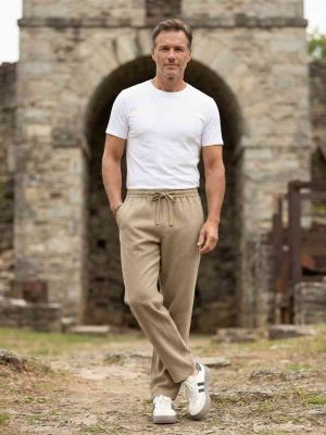 Pantalon décontracté homme tendance, jambe droite