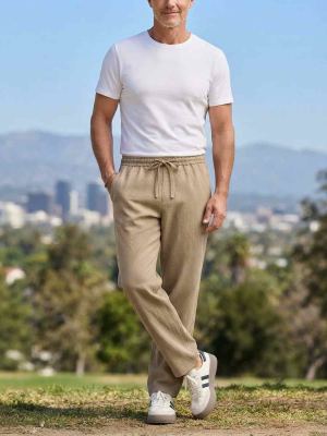 Pantalon décontracté homme tendance, jambe droite