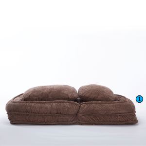 Lit chien humain sofa 5 positions brun design compact