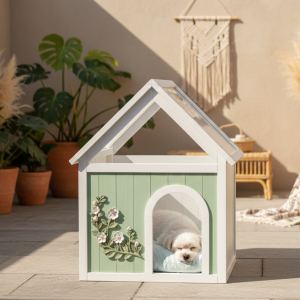 SAGE maison chat cèdre certifié FSC toit acrylique