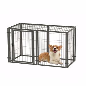 Cage chien 47,2'' pliable intérieur/extérieur petit/grand