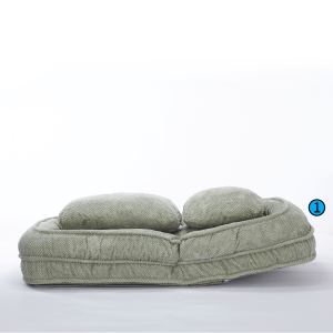 Lit chien humain sofa 5 positions vert design compact