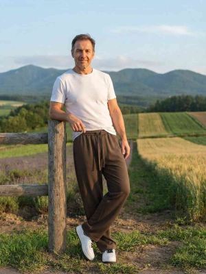 Pantalon casual homme tendance, droit, velours côtelé, ajusté, anti-froissement