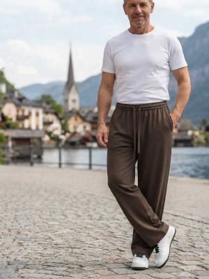 Pantalon casual homme tendance coton