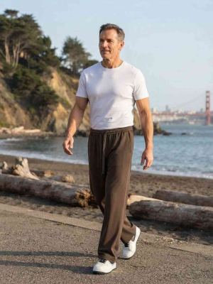 Pantalon casual tendance homme, coupe droite, corduroy, antirides, 9 po
