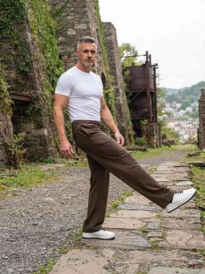 Pantalon casual tendance homme, long, droit, velours côtelé, ajusté, infroissable