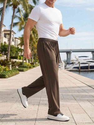 Pantalon casual tendance homme, coupe droite, corduroy, antirides, 9 po
