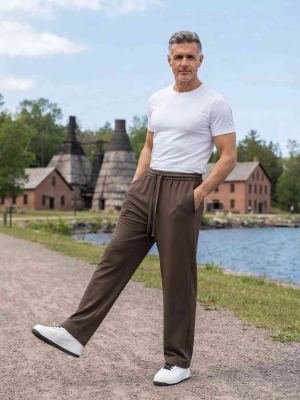 Pantalon casual tendance homme, long, droit, velours côtelé, ajusté, infroissable