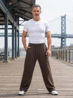 Pantalon casual tendance homme, long, droit, velours côtelé, ajusté, infroissable