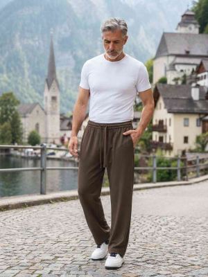 Pantalon casual tendance homme, long, droit, velours côtelé, ajusté, anti-froissure