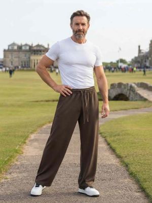 Pantalon casual homme tendance, droit, coton, antifroisses