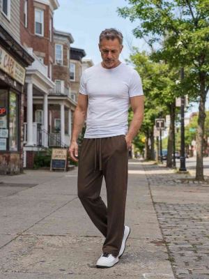 Pantalon casual homme tendance coton ajusté