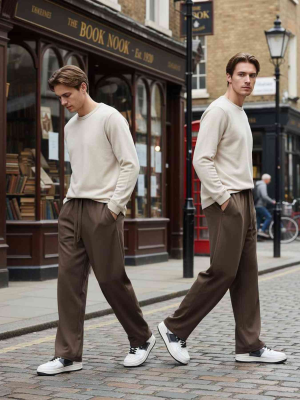 Pantalon casual homme tendance, droit, velours côtelé, ajusté, 9 po