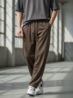Pantalon casual homme tendance jambe droite