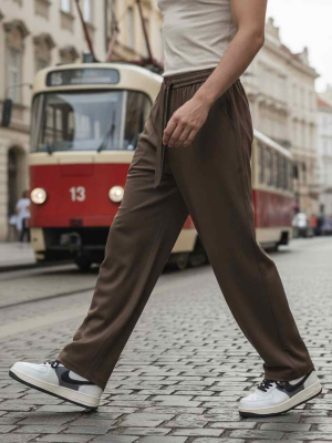 Pantalon casual homme en velours côtelé, coupe droite, anti-froissement
