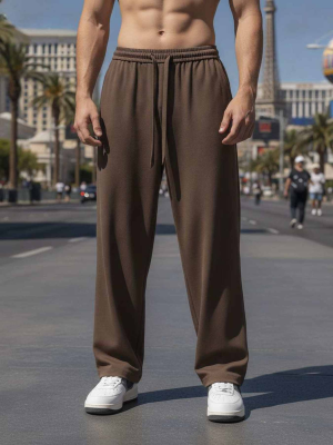 Pantalon casual homme tendance, droit, velours côtelé, ajusté, 9 po