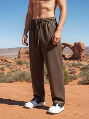 Pantalon casual homme tendance jambe droite