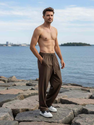 Pantalon casual tendance homme, long, droit, velours côtelé, ajusté, anti-froissure
