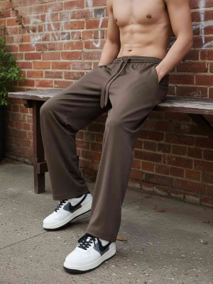 Pantalon casual tendance pour homme, jambe droite