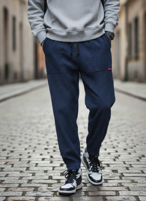 Pantalon casual homme tendance corduroy ajusté