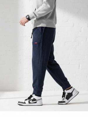 Pantalon casual homme tendance ajusté