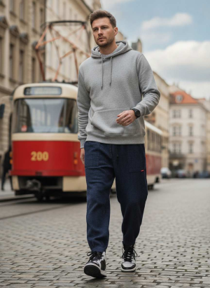 Pantalon décontracté homme tendance et à la mode, coupe droite, velours côtelé, 9 po