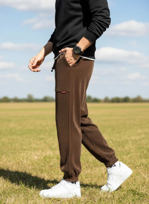 Pantalon casual homme tendance coton ajusté