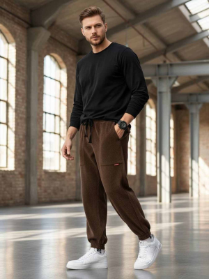 Pantalon casual tendance homme, pantalon droit en corduroy, 9 po, antifrip