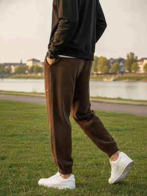 Pantalon décontracté homme tendance et à la mode, coupe droite, velours côtelé, 9 po