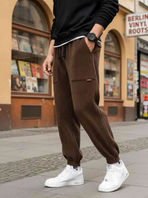 Pantalon casual homme tendance ajusté