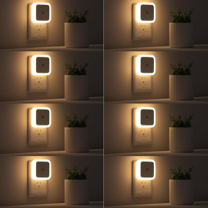 Sujeet Dusk-to-Dawn veilleuses LED murales capteur 8 unités blanc chaud