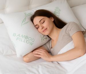 Oreiller king bambou mousse mémoire refroidissant, lot 2-4