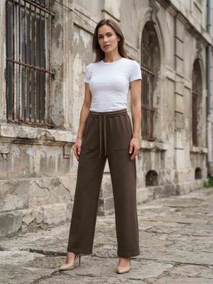 Pantalon long décontracté femme, jambe droite