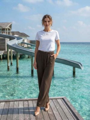 Ladies Long Trousers, Straight Leg Pants, Women Casual Pants, Casual Pants, Women Pants, Sports Pants, Women's Long Pants, Sweatpants, Casual Drawstring Pants Women Everyday Wear Bottoms