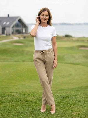 Pantalon long femme jambe droite casual