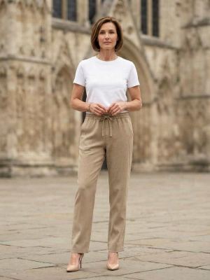 Pantalon long droit casual pour femme, usage quotidien