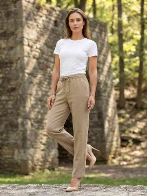 Pantalon long femme jambe droite décontracté