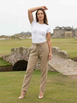 Pantalon long femme jambe droite décontracté