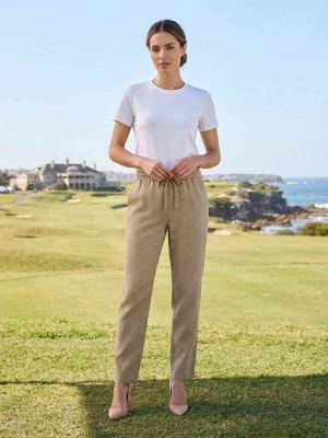Pantalon long femme jambe droite casual